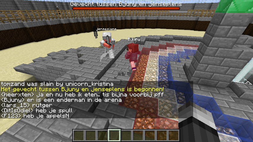 Gevecht tussen jenseplens en Bjuny